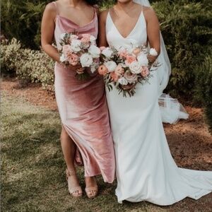 Nasha Velvet Dress - Dark Mauve. (Size US 4) Brand BHLDN